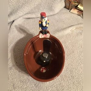 Brown Nutcracker Dip Dish & Spreaders